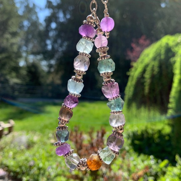 ⭐️NEW! Multicolor faceted fluorite bracelet - Picture 1 of 8